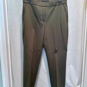 Banana Republic Straight Tapered Twill Trouser Pant Olive Green Size 10